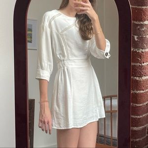 Karlie white long sleeve dress